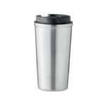 Doppelwandiger Becher 510 ml Silber als Werbeartikel mit Logodruck