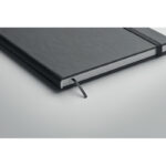 DIN A5 Notizbuch Schwarz, Detailaufnahme des Materials