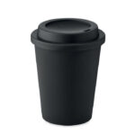 Doppelwandiger Becher PP 300ml Schwarz als Werbeartikel mit Logodruck