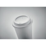Doppelwandiger Becher PP 300ml Weiß, Detailaufnahme des Materials