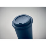 Doppelwandiger Becher PP 300ml Blau, Detailaufnahme des Materials