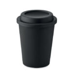 Doppelwandiger Becher PP 300ml Schwarz als Werbeartikel mit Logodruck