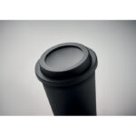 Doppelwandiger Becher PP 300ml Schwarz, Detailaufnahme des Materials