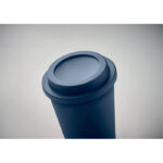 Doppelwandiger Becher PP 300ml Blau, Detailaufnahme des Materials