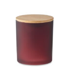 Kerze im Glas 200 g Rot, Rückansicht