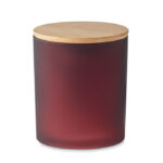 Kerze im Glas 280 g Rot, Rückansicht
