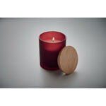 Kerze im Glas 280 g Rot, Detailaufnahme des Materials
