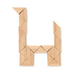 Holzpuzzle/Gehirnjogging, geöffnet dargestellt