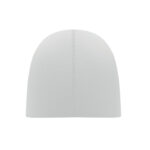 Unisex-Beanie Baumwolle Weiß, geöffnet dargestellt