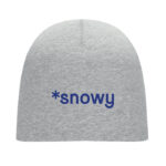 Unisex-Beanie Baumwolle Grau mit markiertem Druckbereich für Ihr Logo