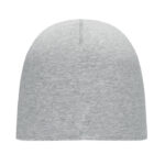 Unisex-Beanie Baumwolle Grau, Seitenansicht