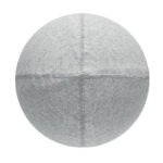 Unisex-Beanie Baumwolle Grau von oben