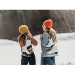 Unisex-Beanie Baumwolle Orange mit markiertem Druckbereich für Ihr Logo