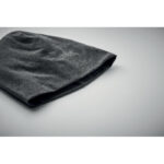 Unisex-Beanie Baumwolle Grau, Detailaufnahme des Materials