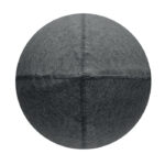 Unisex-Beanie Baumwolle Grau von oben