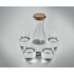 Set aus recyceltem Glas, Detailaufnahme des Materials