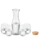 Set aus recyceltem Glas, geöffnet dargestellt