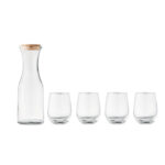 Set aus recyceltem Glas von oben