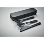 Besteck-Set PP Schwarz, Detailaufnahme des Materials