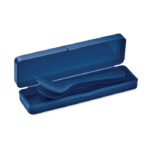 Besteck-Set PP Blau, Seitenansicht