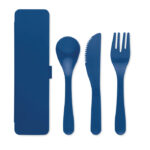 Besteck-Set PP Blau von oben