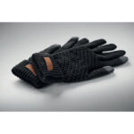 Touchscreen Handschuhe RPET Schwarz von oben