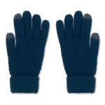 Touchscreen Handschuhe RPET Blau, geöffnet dargestellt