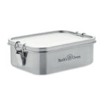 Lunchbox Edelstahl mit markiertem Druckbereich für Ihr Logo