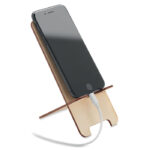 Smartphone Halter Kiefernholz, Seitenansicht