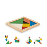 Tangram-Puzzle Holz als Werbeartikel mit Logodruck