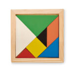 Tangram-Puzzle Holz, Seitenansicht