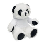 Plüsch-Panda mit Hoody als Werbeartikel mit Logodruck