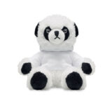 Plüsch-Panda mit Hoody von oben