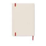 DIN A5 Notizbuch Milchkarton Rot, Rückansicht