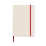 DIN A5 Notizbuch Milchkarton Rot, Seitenansicht