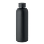 Trinkflasche Edelstahl 500 ml Schwarz als Werbeartikel mit Logodruck