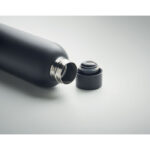 Trinkflasche Edelstahl 500 ml Schwarz, Detailaufnahme des Materials