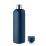 Trinkflasche Edelstahl 500 ml Blau, geöffnet dargestellt
