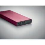 Powerbank 10000 mAh Rot, Detailaufnahme des Materials