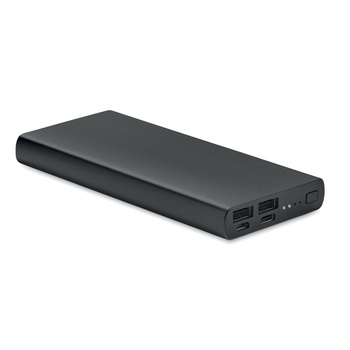 Powerbank 10000 mAh Schwarz als Werbeartikel mit Logodruck