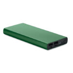 Powerbank 10000 mAh Gruen als Werbeartikel mit Logodruck