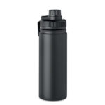 Doppelwandige Flasche 500 ml Schwarz als Werbeartikel mit Logodruck