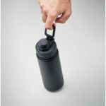 Doppelwandige Flasche 500 ml Schwarz, Detailaufnahme des Materials