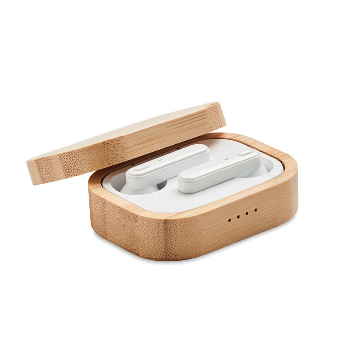 TWS 5.0 wireless Ohrhörer-Set als Werbeartikel mit Logodruck
