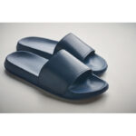 Badeschlappen Größe 42/43 Blau, Detailaufnahme des Materials