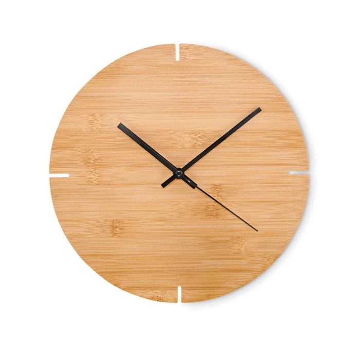 Wanduhr Bambus Wanduhr Bambus als Werbeartikel mit Logodruck