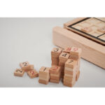Sudoku-Brettspiel Holz, geöffnet dargestellt