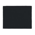 RPET-Flanell Fleece-Decke Schwarz, Seitenansicht