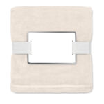 RPET-Flanell Fleece-Decke Braun, Seitenansicht