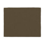 RPET-Flanell Fleece-Decke Braun, Seitenansicht